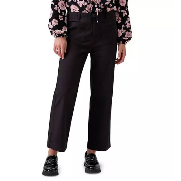 NWT Social Standard by Sanctuary Ladies Juliet Twill Crop Pant Straight Wide Leg - Picture 1 of 12